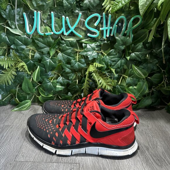 NIKE FREE TRAINER 5.0 Men's US Size 11 Red Black Running Sneaker 579809-601 - Picture 4 of 9